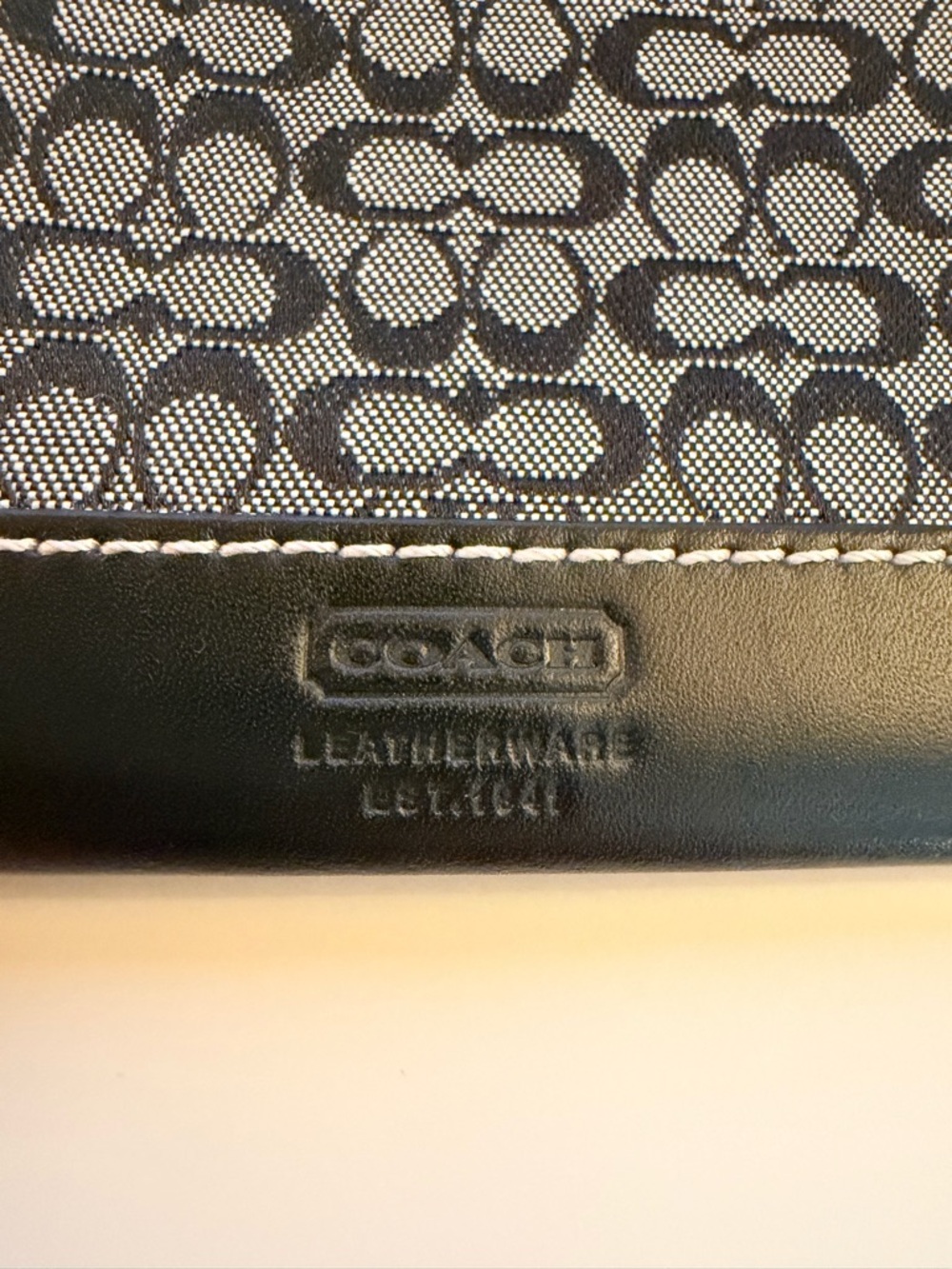 Coach Black and Gray Signature Canvas Mini Skinny ID Case/Card Holder - Picture 2 of 4